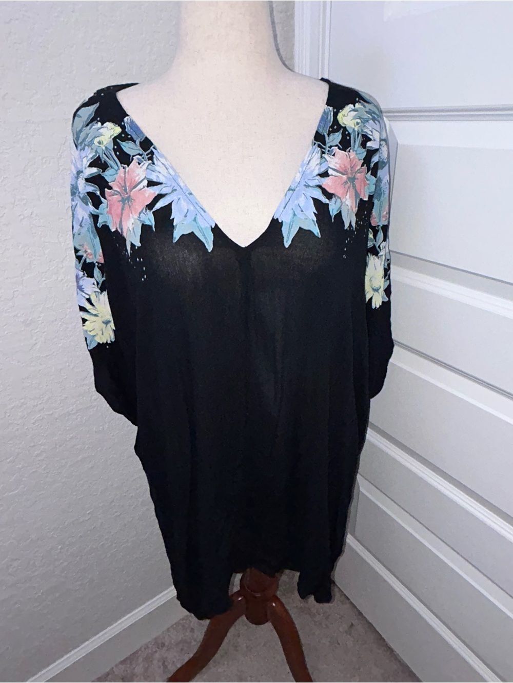 O’Neill Floral Print Kimono Swim Cover Up